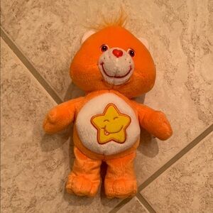 Care Bears Laugh-A-Lot Plush Orange Stuffed Animal Star Toy Vintage 2003